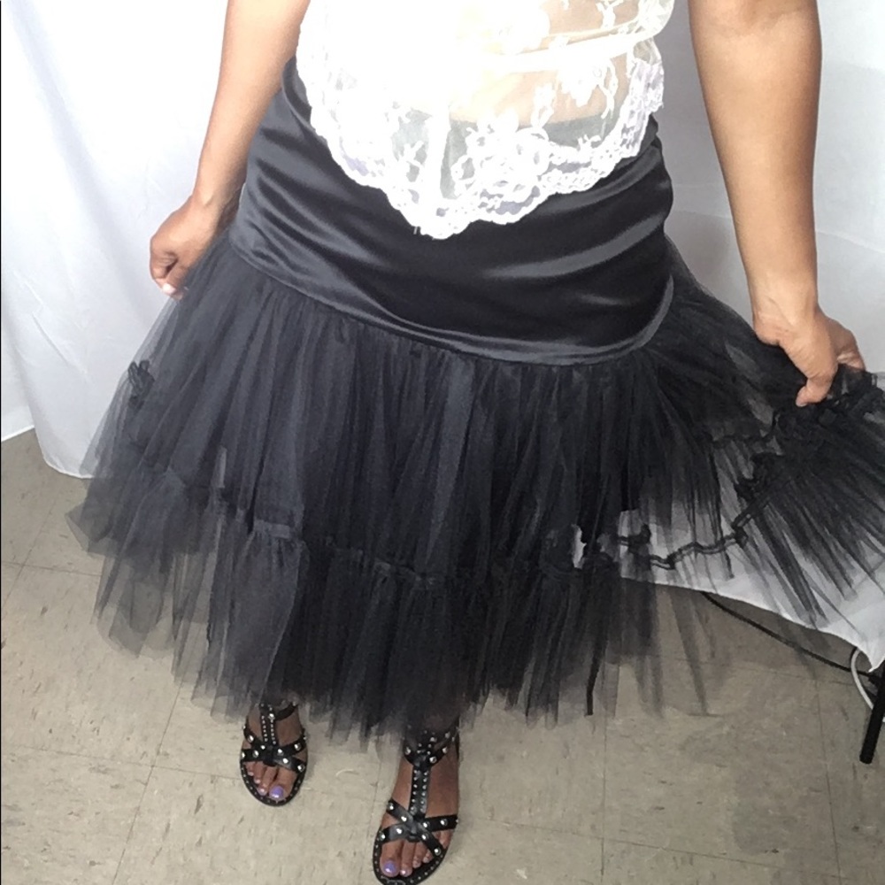 Satin Tulle Skirt